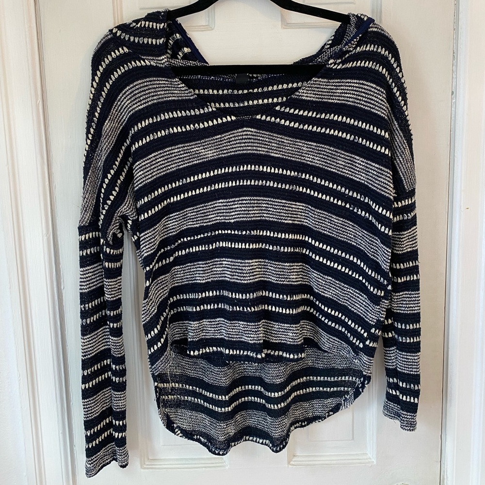Striped black and white sweater shirt